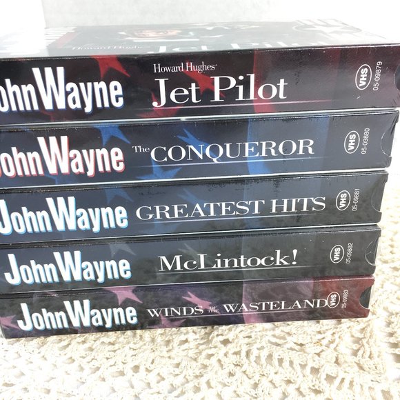 Sealed John Wayne VHS 5 Pc Set American Hero of the Movies NWT - Picture 2 of 7